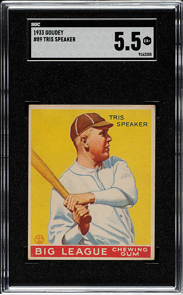 1933 R319 Goudey #89 Tris Speaker SGC EX+ 5.5
