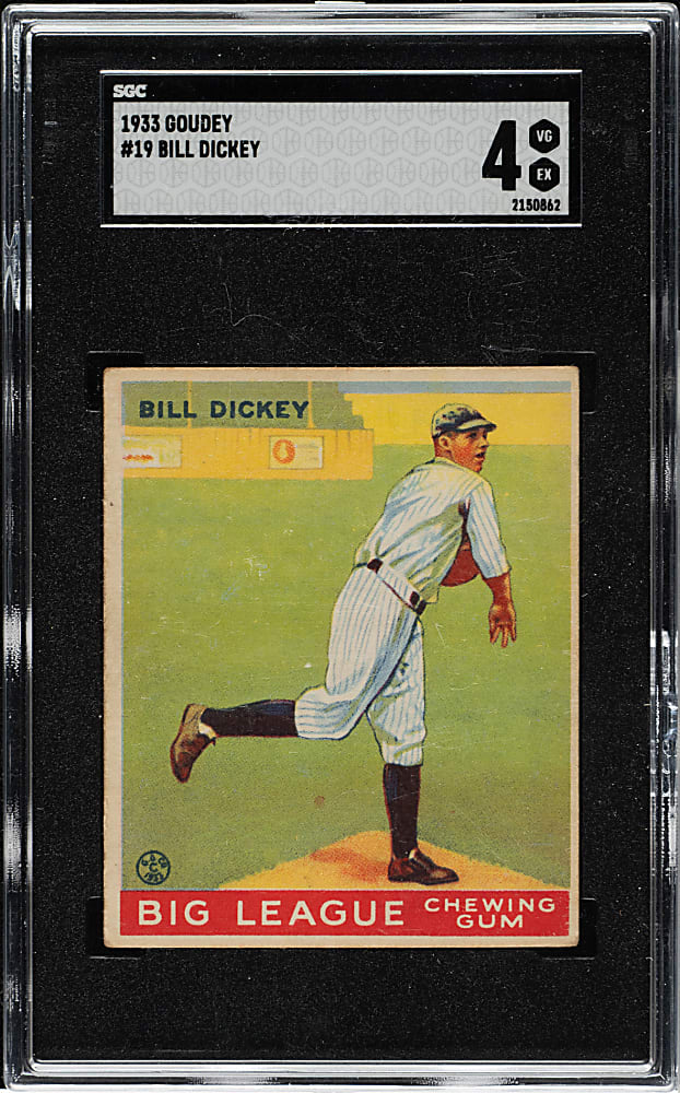 1933 R319 Goudey #19 Bill Dickey SGC VG/EX 4