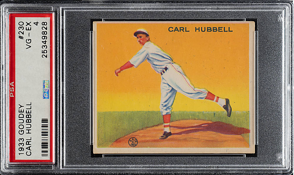 1933 R319 Goudey #230 Carl Hubbell PSA VG-EX 4