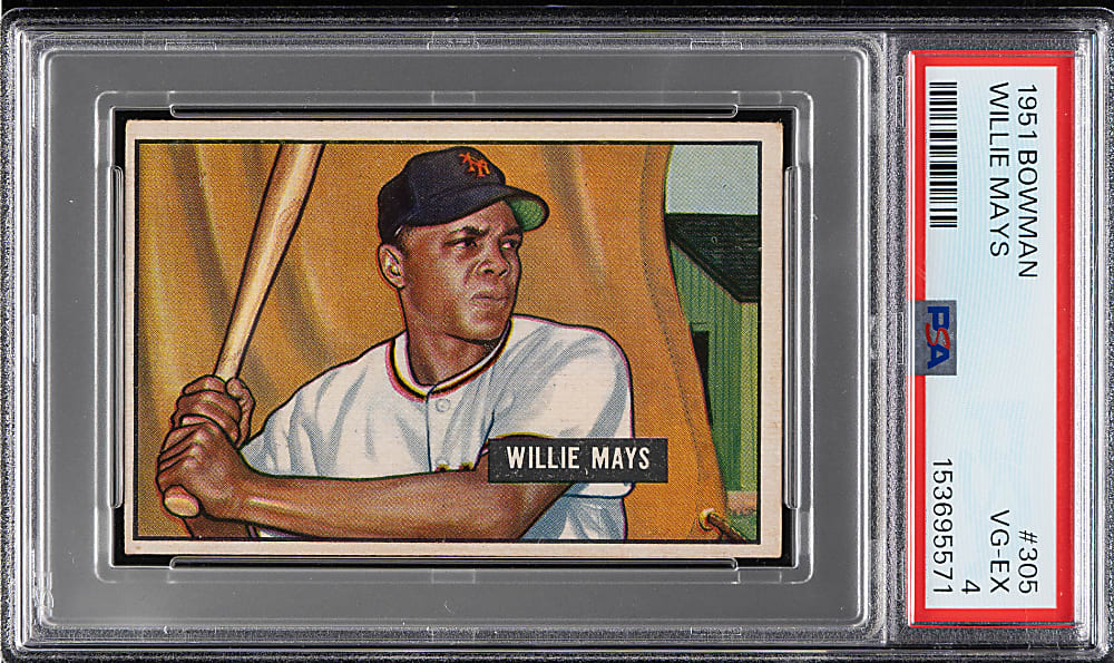 1951 Bowman #305 Willie Mays Rookie PSA VG-EX 4