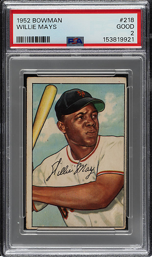 1952 Bowman #218 Willie Mays PSA GOOD 2