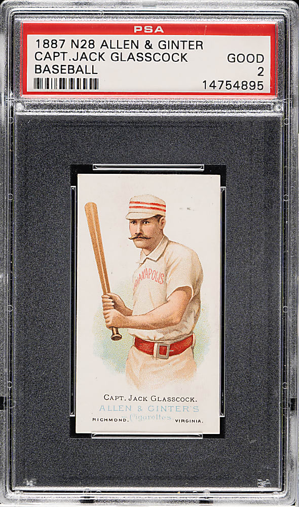 1888 N28 Allen & Ginter Jack Glasscock PSA GOOD 2
