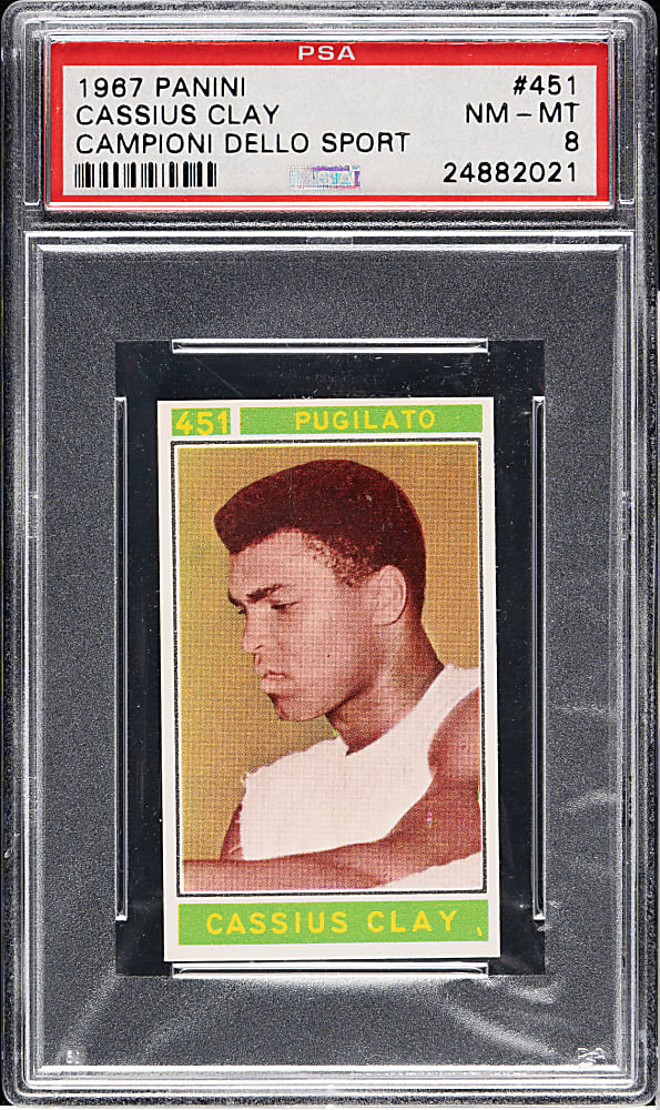 1967 Panini Campioni Dello Sport Boxing #451 Cassius Clay (Muhammad Ali) PSA NM-MT 8
