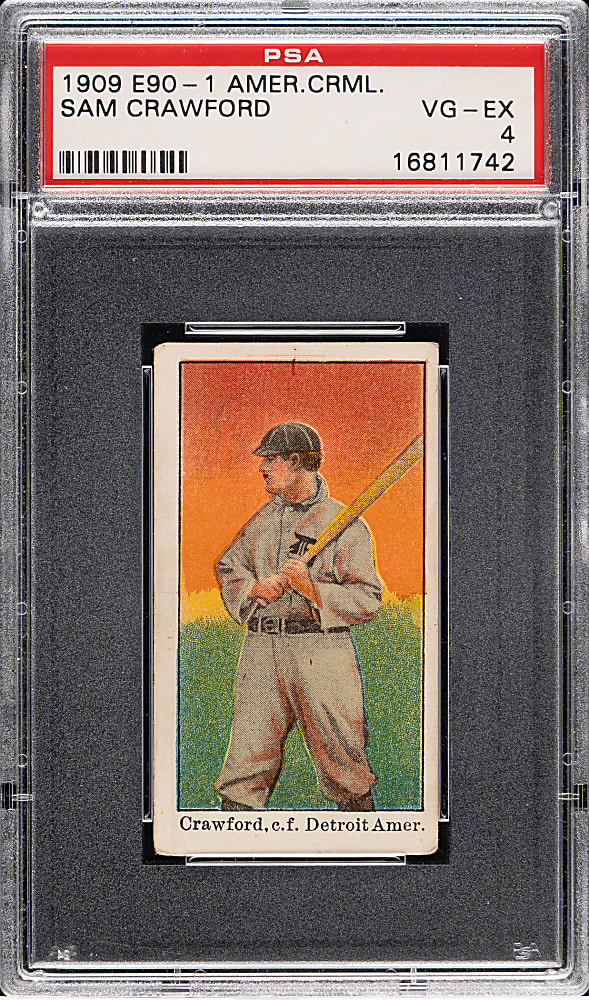 1909-1911 E90-1 American Caramel Sam Crawford PSA VG-EX 4