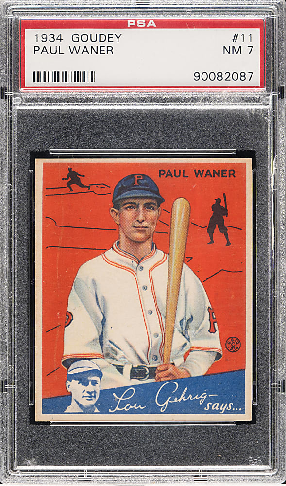 1934 R320 Goudey #11 Paul Waner PSA NM 7