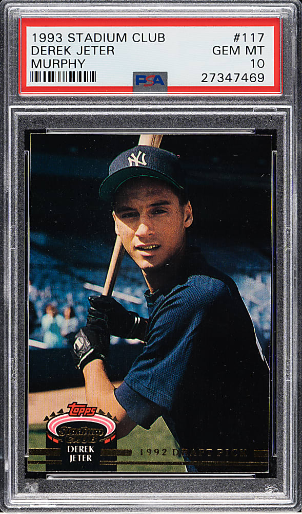 1993 Topps Stadium Club Murphy #117 Derek Jeter Rookie PSA GEM MINT 10