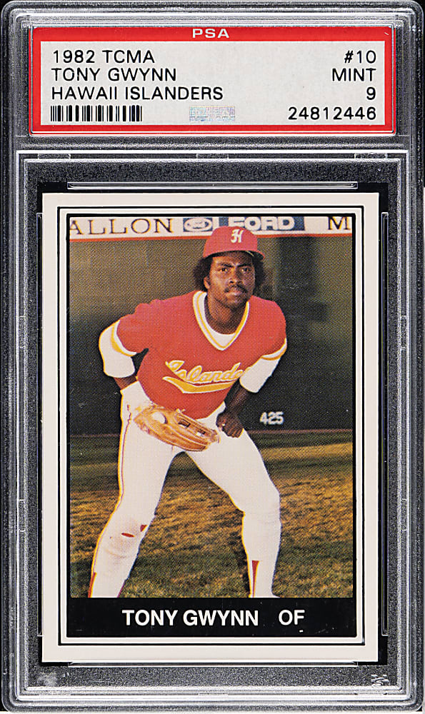1982 TCMA Hawaii Islanders #10 Tony Gwynn PSA MINT 9 - Pre-Rookie!