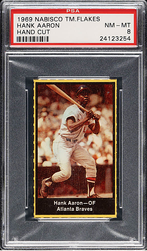 1969 Nabisco Team Flakes Hank Aaron PSA NM-MT 8