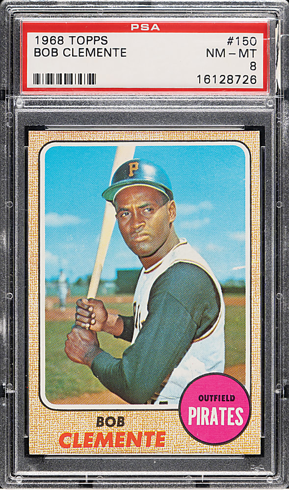 1968 Topps #150 Roberto Clemente PSA NM-MT 8