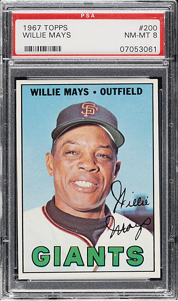 1967 Topps #200 Willie Mays PSA NM-MT 8