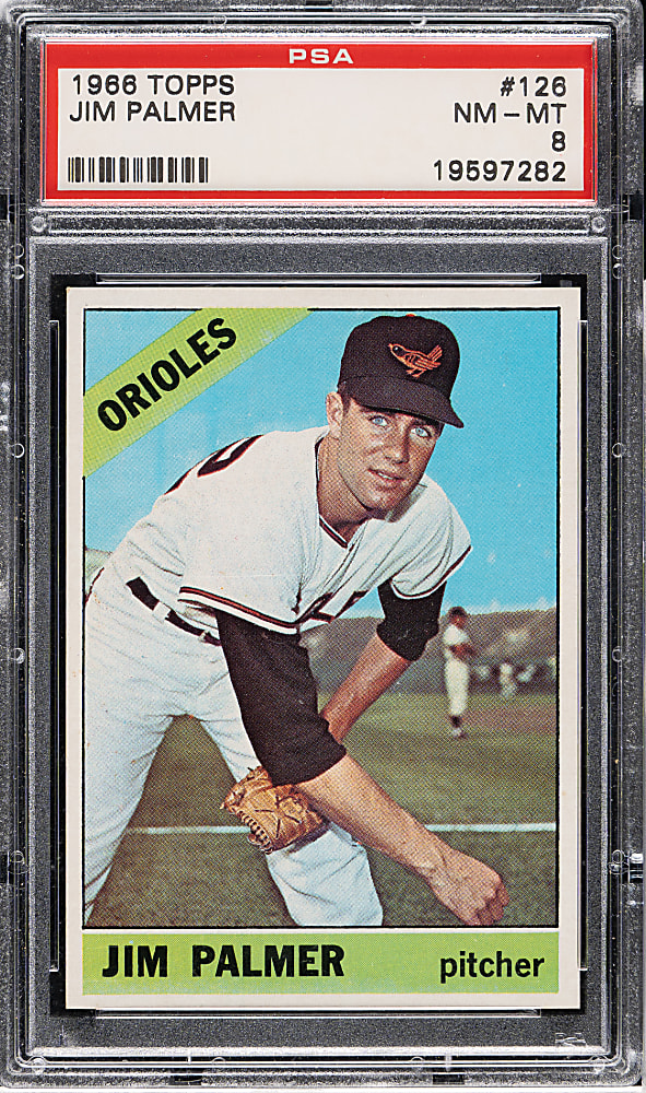 1966 Topps #126 Jim Palmer Rookie PSA NM-MT 8