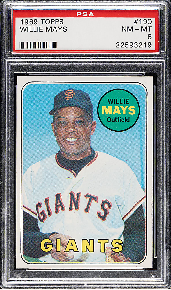 1969 Topps #190 Willie Mays PSA NM-MT 8