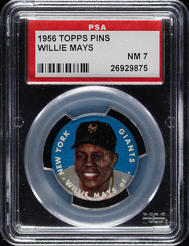 1956 Topps Pins Willie Mays PSA NM 7