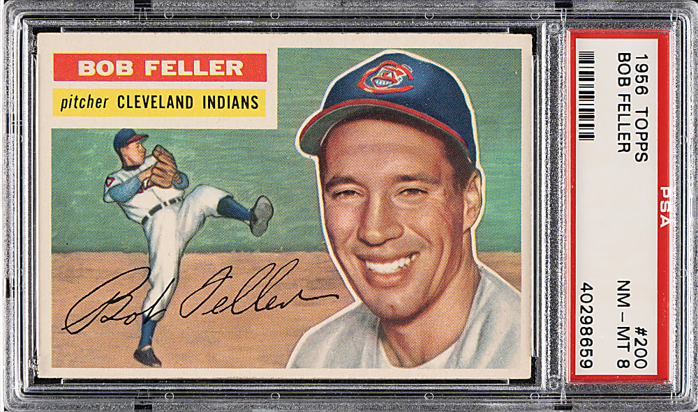 1956 Topps #200 Bob Feller PSA NM-MT 8