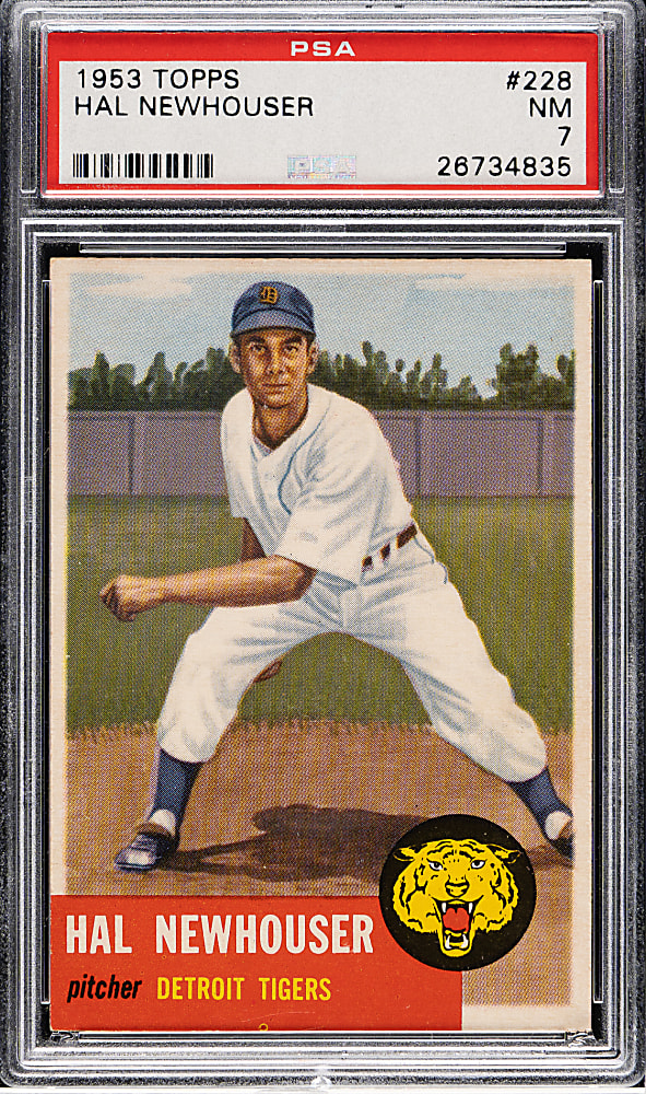 1953 Topps #228 Hal Newhouser Short Print PSA NM 7