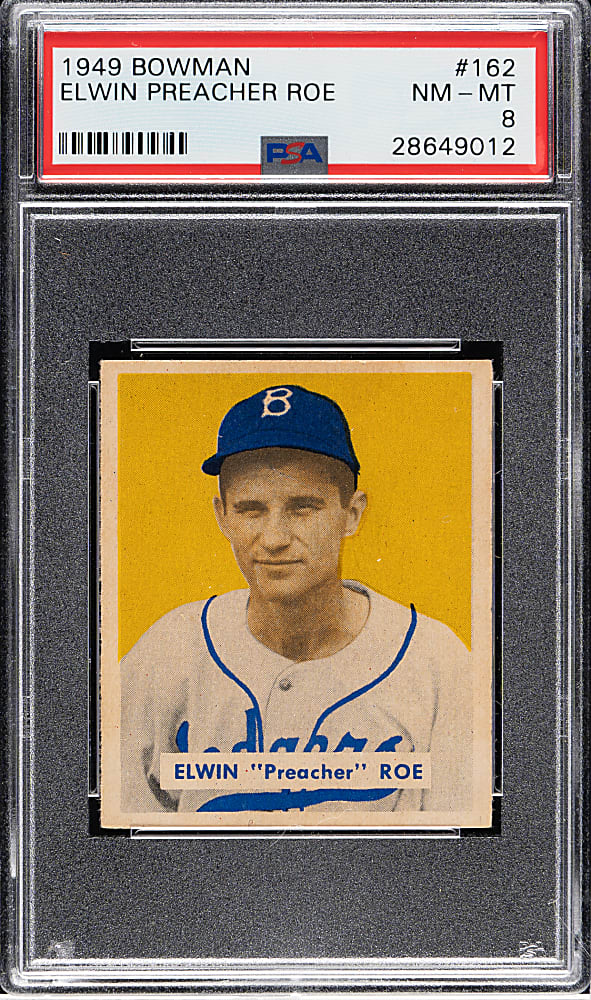 1949 Bowman #162 Preacher Roe Rookie PSA NM-MT 8