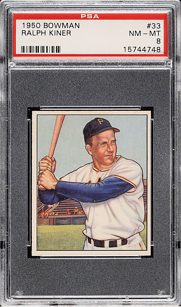 1950 Bowman #33 Ralph Kiner PSA NM-MT 8