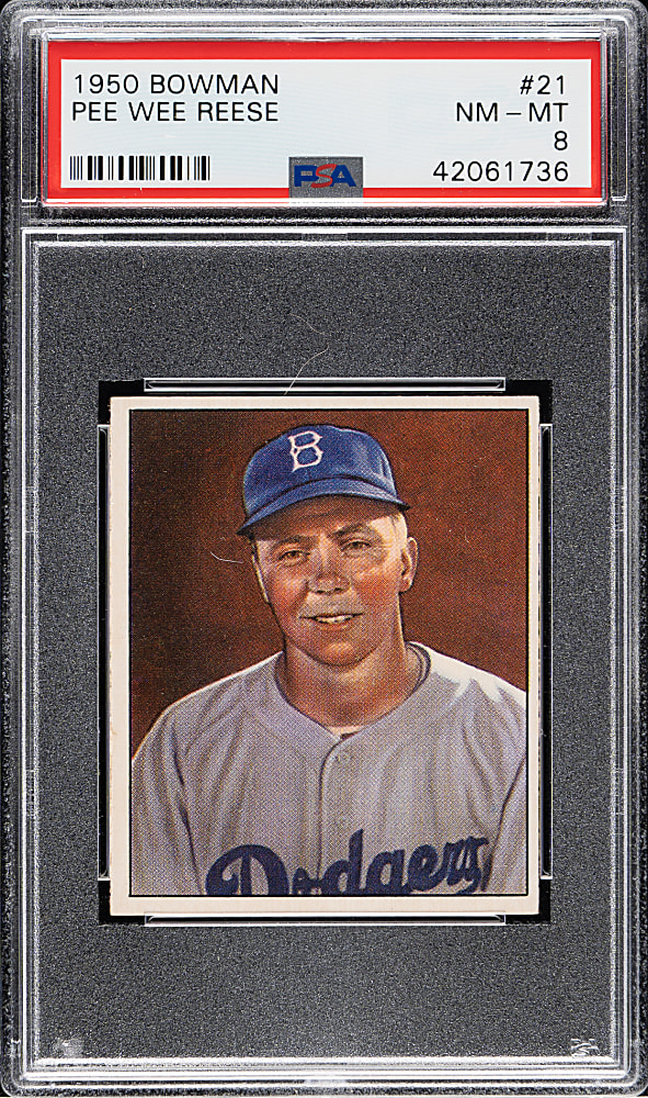 1950 Bowman #21 Pee Wee Reese PSA NM-MT 8