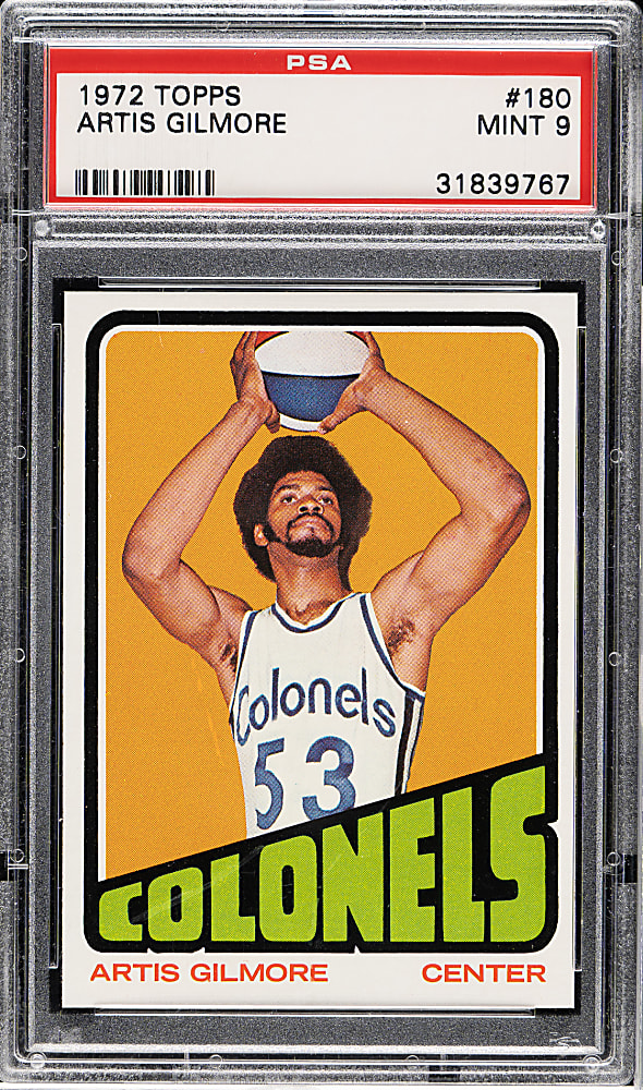 1972-1973 Topps Basketball #180 Artis Gilmore Rookie PSA MINT 9