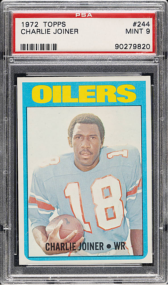 1972 Topps Football #244 Charlie Joiner Rookie PSA MINT 9