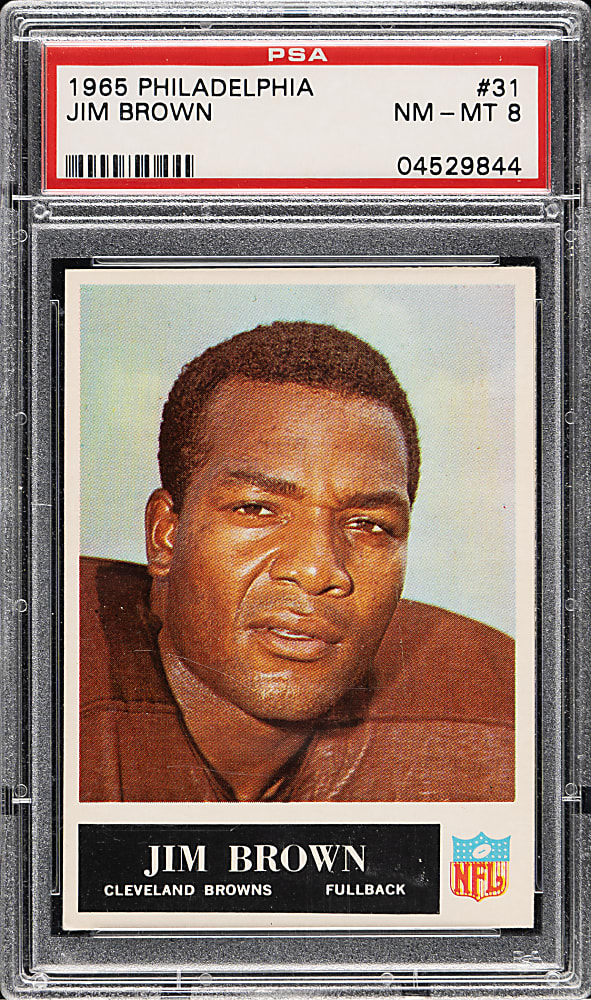 1965 Philadelphia Football #31 Jim Brown PSA NM-MT 8