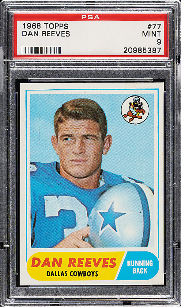 1968 Topps Football #77 Dan Reeves PSA MINT 9