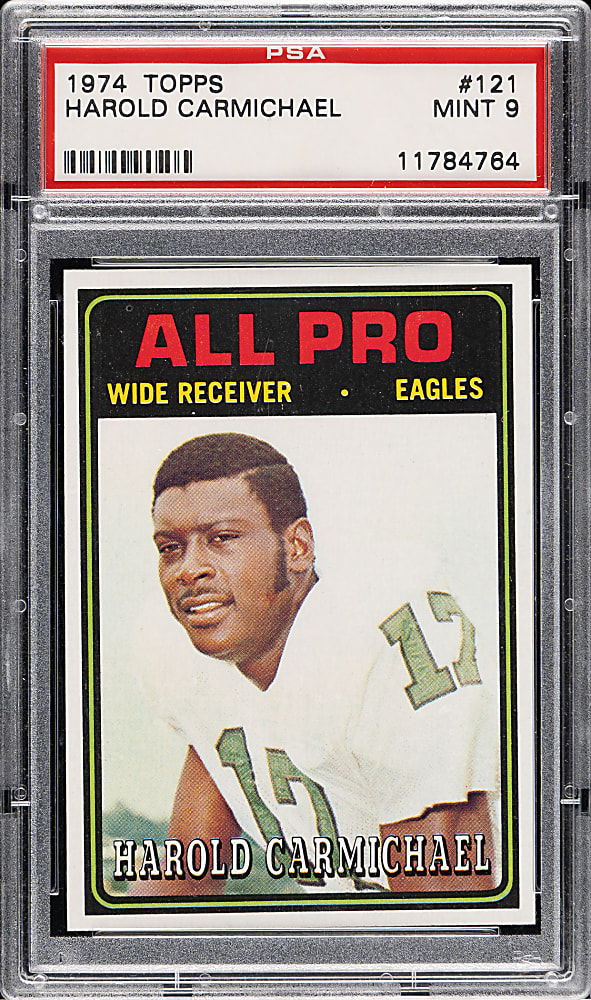 1974 Topps Football #121 Harold Carmichael Rookie PSA MINT 9