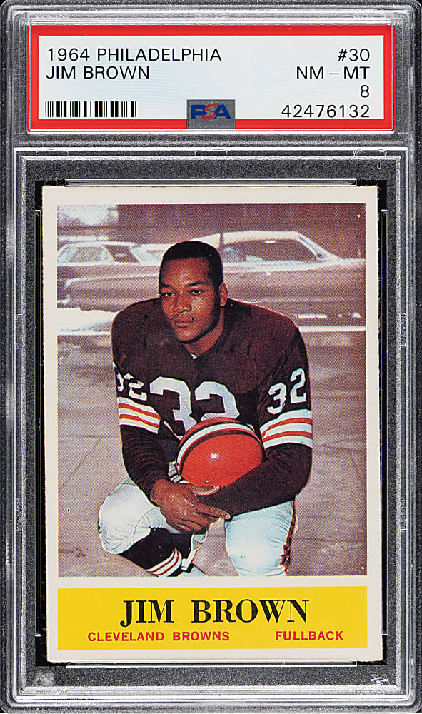 1964 Philadelphia Football #30 Jim Brown PSA NM-MT 8