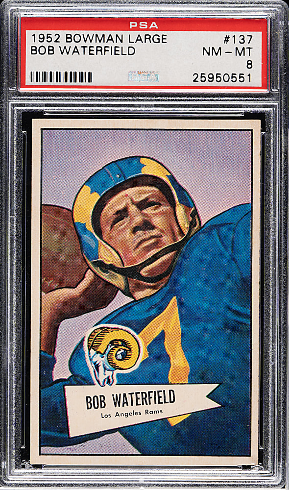 1952 Bowman Large Football #137 Bob Waterfield PSA NM-MT 8
