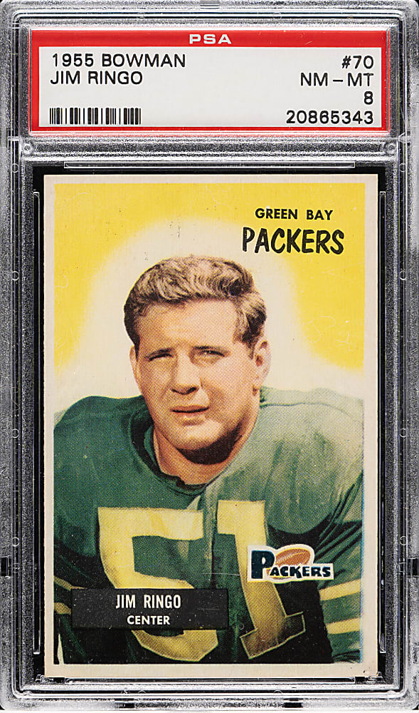 1955 Bowman Football #70 Jim Ringo Rookie PSA NM-MT 8
