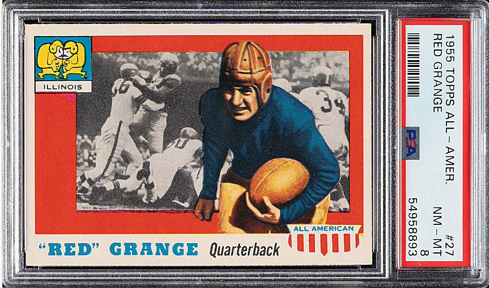1955 Topps All-American Football #27 Red Grange PSA NM-MT 8