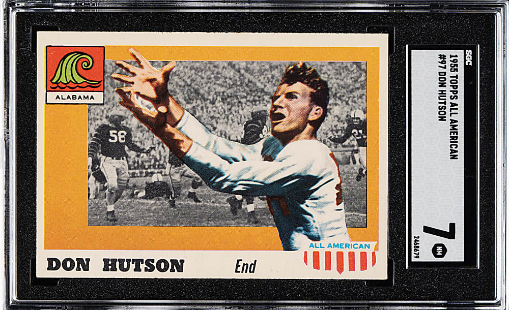 1955 Topps All-American Football #97 Don Hutson Rookie SGC NM 7