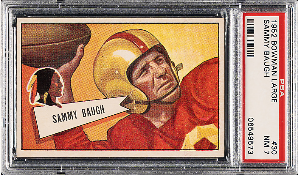 1952 Bowman Large Football #30 Sammy Baugh PSA NM 7