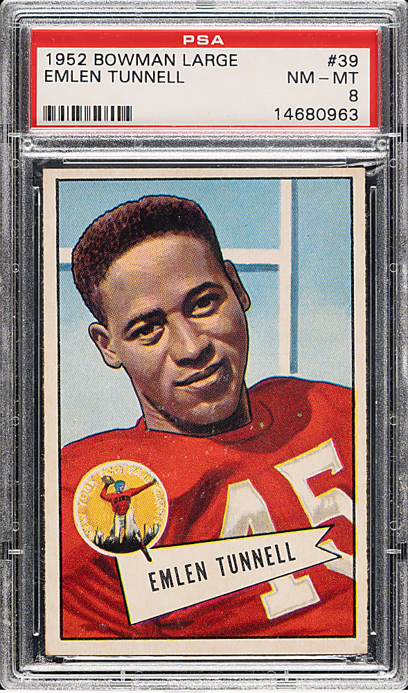 1952 Bowman Large Football #39 Emlen Tunnell PSA NM-MT 8