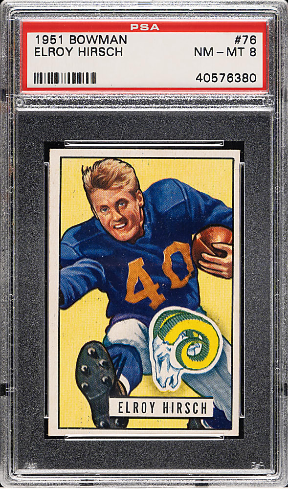 1951 Bowman Football #76 Elroy Hirsch PSA NM-MT 8