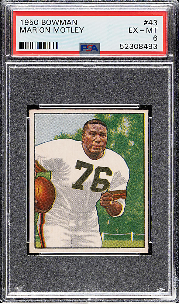 1950 Bowman Football #43 Marion Motley Rookie PSA EX-MT 6