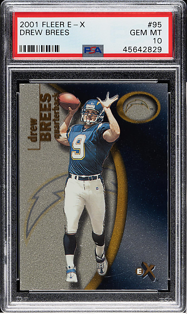 2001 Fleer E-X #95 Drew Brees Rookie #707/1,000 PSA GEM MINT 10