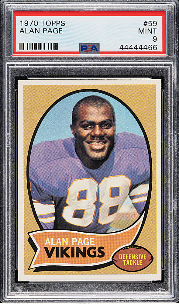 1970 Topps Football #59 Alan Page Rookie PSA MINT 9