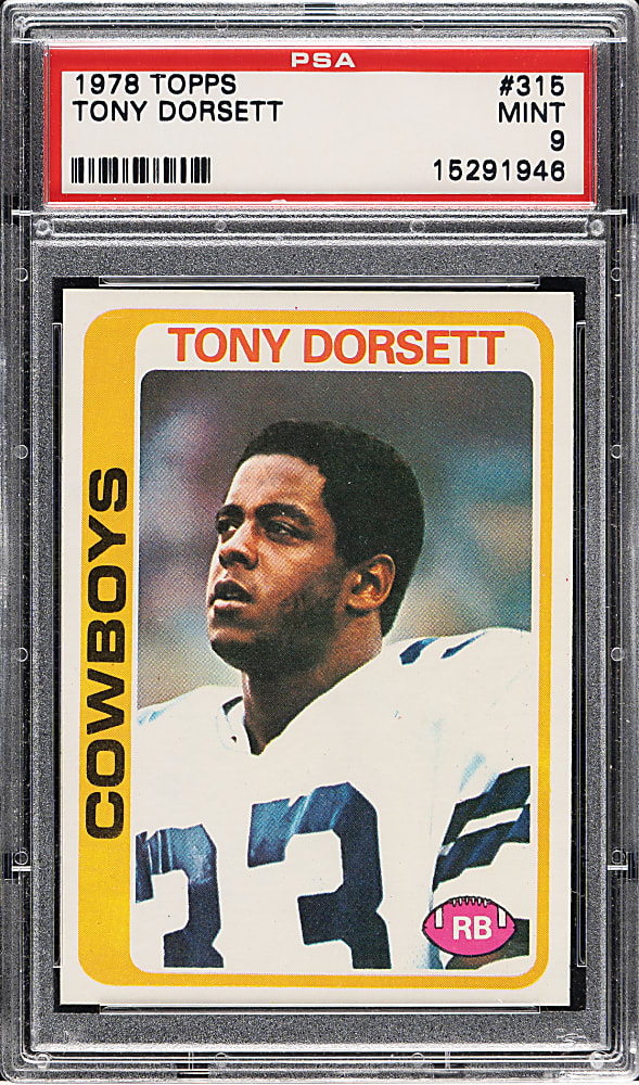 1978 Topps Football #315 Tony Dorsett Rookie PSA MINT 9