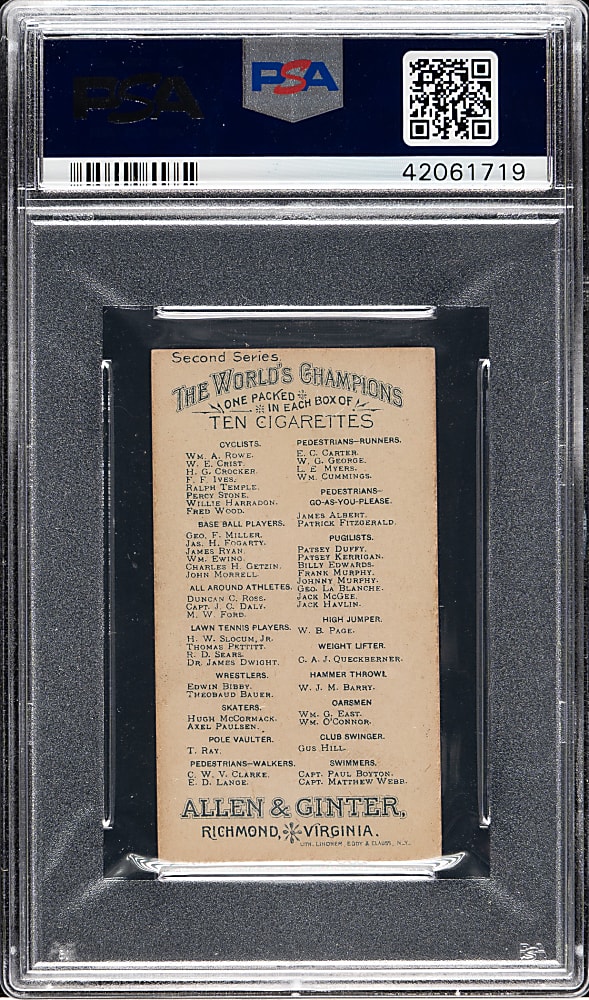 1889 N29 Allen & Ginter James Fogarty PSA NM 7