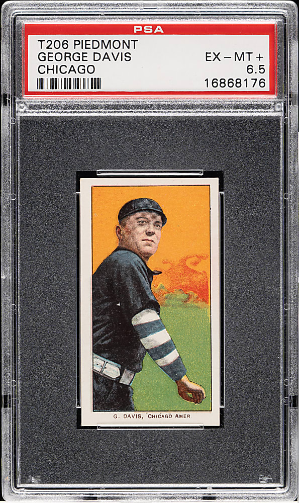 1909-1911 T206 White Border George Davis PSA EX-MT+ 6.5