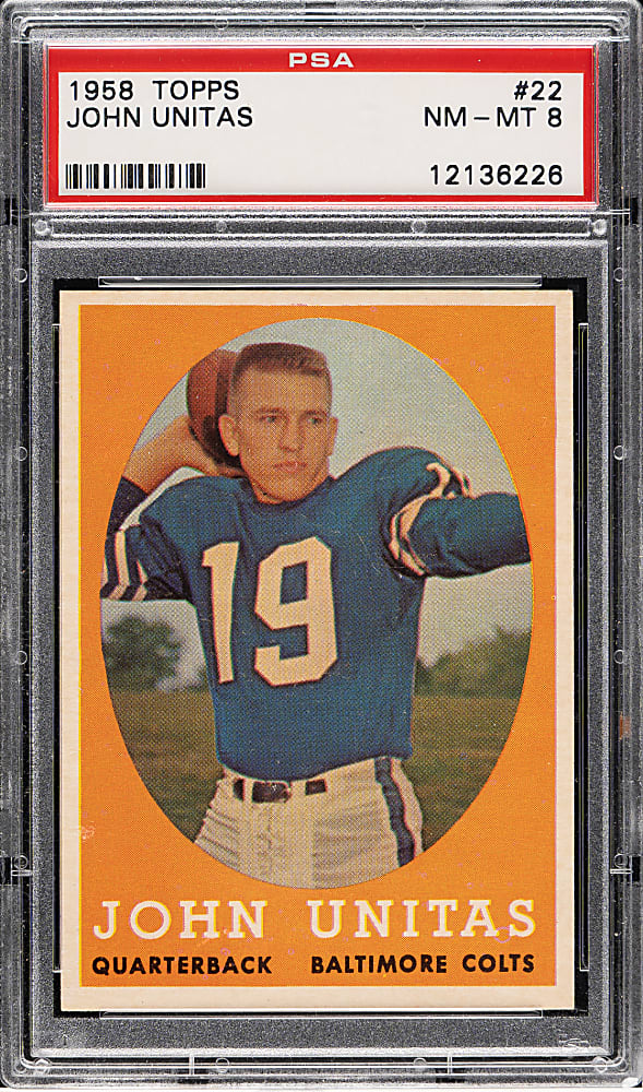1958 Topps Football #22 John Unitas PSA NM-MT 8