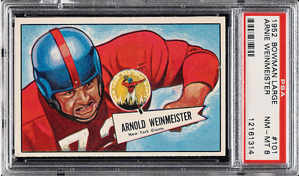 1952 Bowman Large Football #101 Arnie Weinmeister PSA NM-MT 8