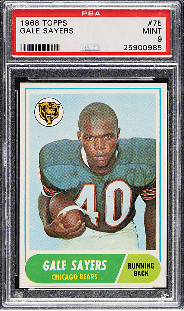1968 Topps Football #75 Gale Sayers PSA MINT 9