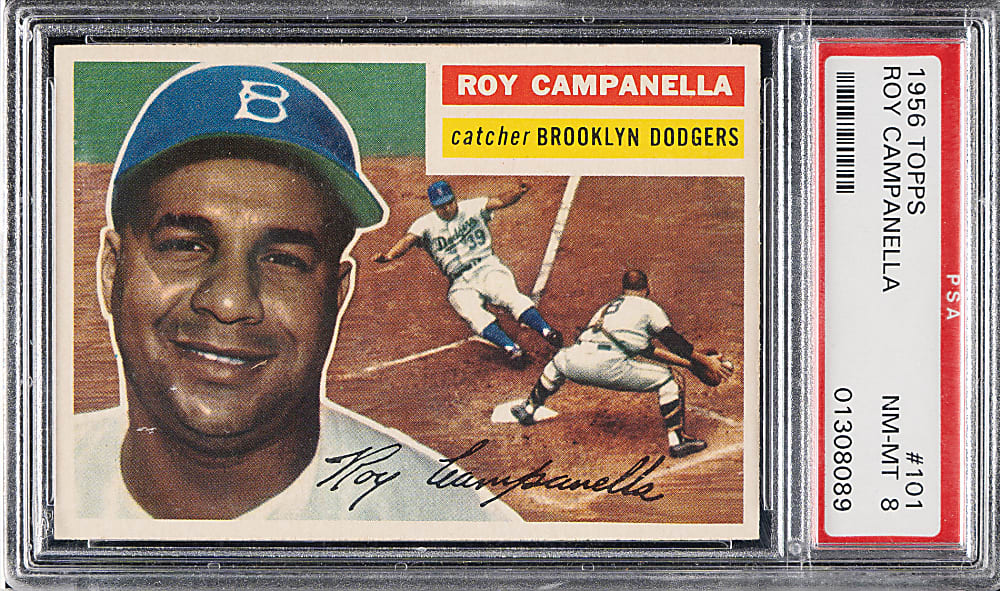 1956 Topps #101 Roy Campanella Gray Back PSA NM-MT 8