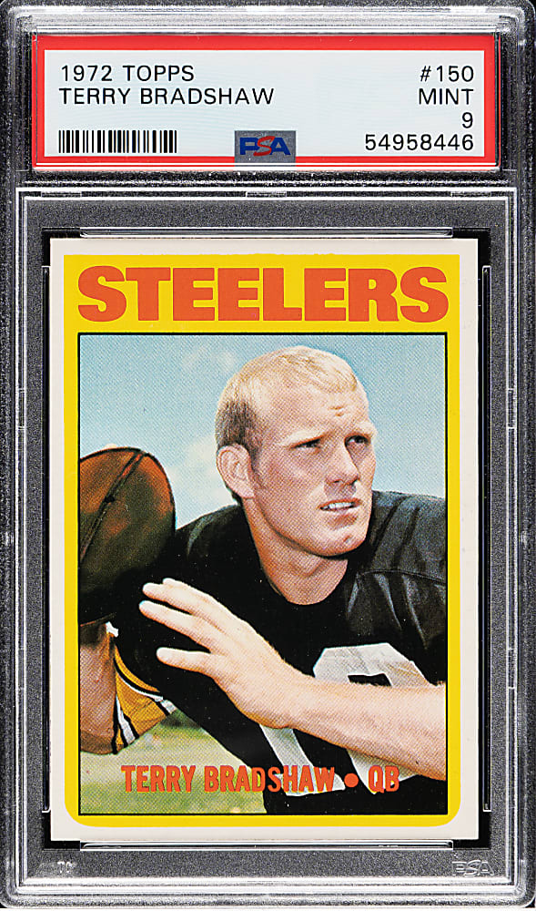 1972 Topps Football #150 Terry Bradshaw PSA MINT 9