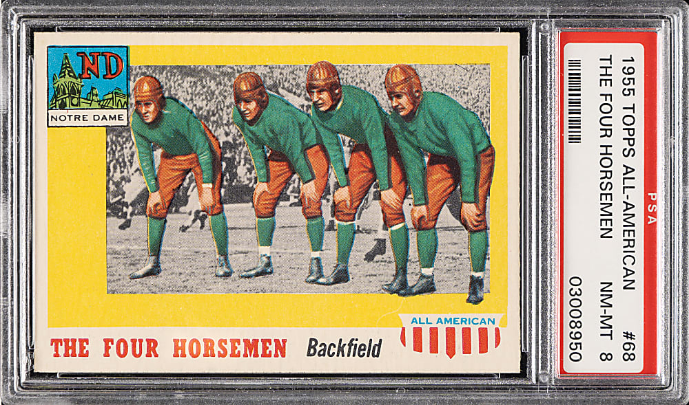 1955 Topps All-American Football #68 The Four Horsemen PSA NM-MT 8