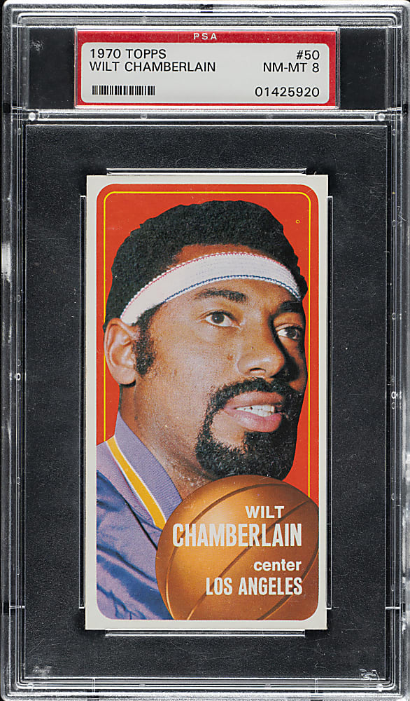 1970-1971 Topps Basketball #50 Wilt Chamberlain PSA NM-MT 8
