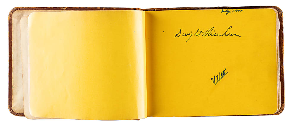 Circa 1940s Multi-Signed Autograph Album with Babe Ruth and Dwight Eisenhower - JSA