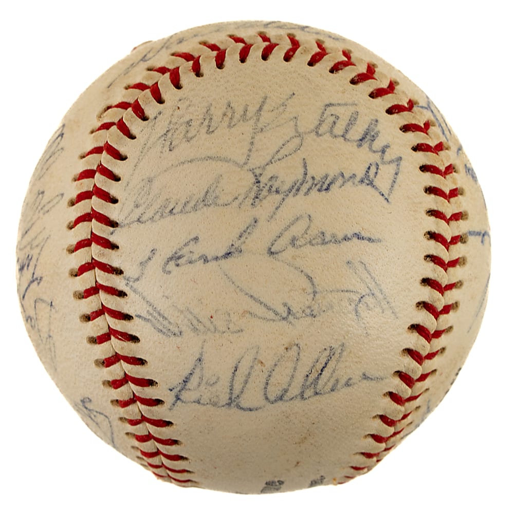 1966 National League All-Star Team-Signed Baseball with Clemente, Koufax, and Aaron - JSA
